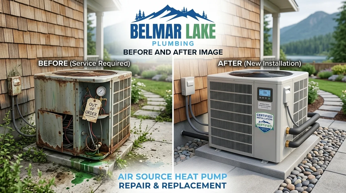 Air Source Heat Pump Repair and Replacement Before and After — Belmar Lake Plumbing Lakewood CO