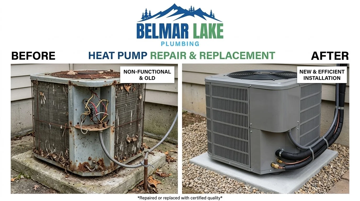 Before and After Heat Pump Replacement in Lakewood CO - Belmar Lake Plumbing